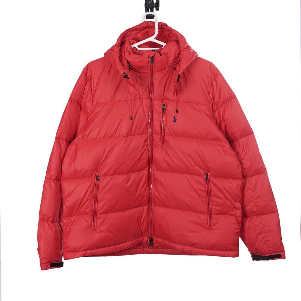 NWOT Polo Ralph Lauren El Cap Jacket 2XB Red Down Puffer Full Zip Hooded